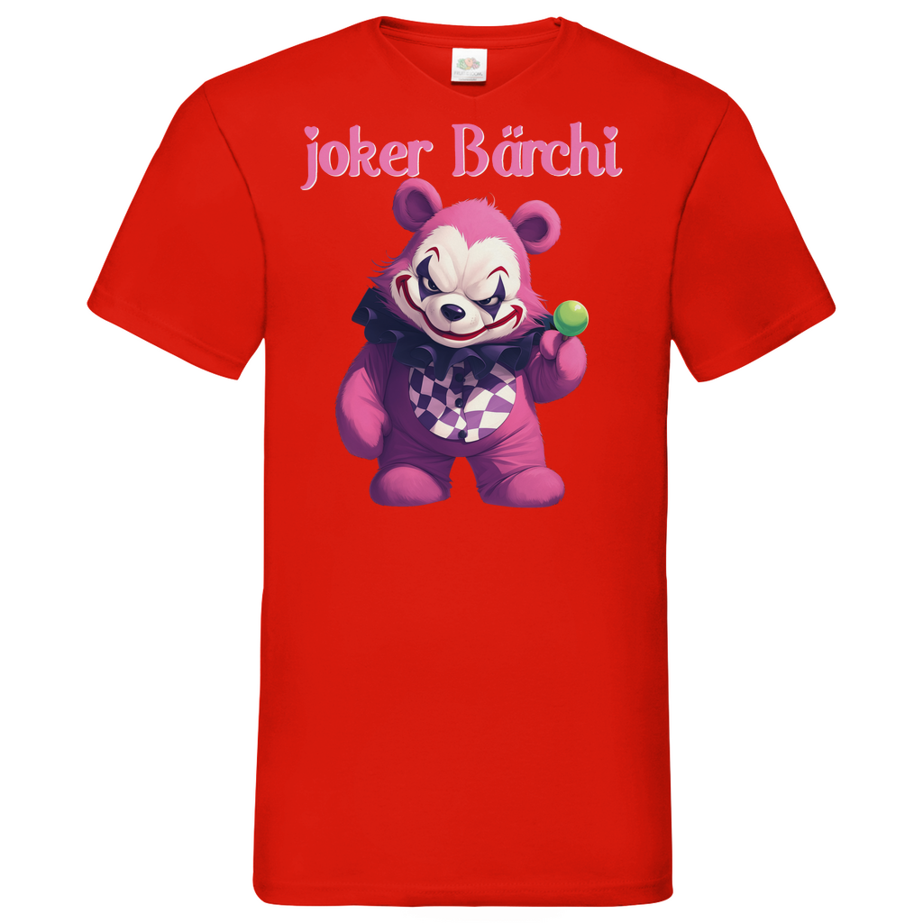 Joker Bärchi - Glücksbärchi - Herren V-Neck Shirt