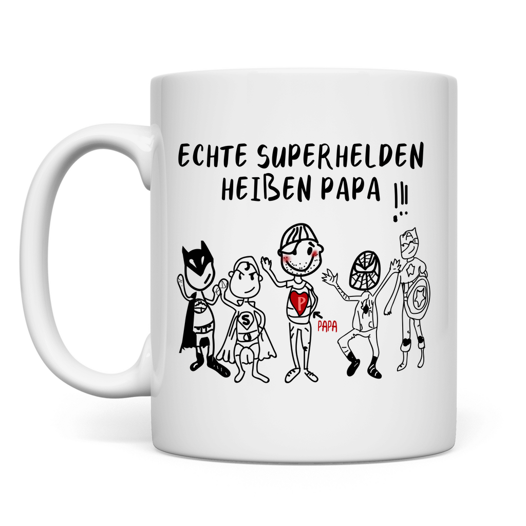 Echte Superhelden heißen Papa! - Tasse