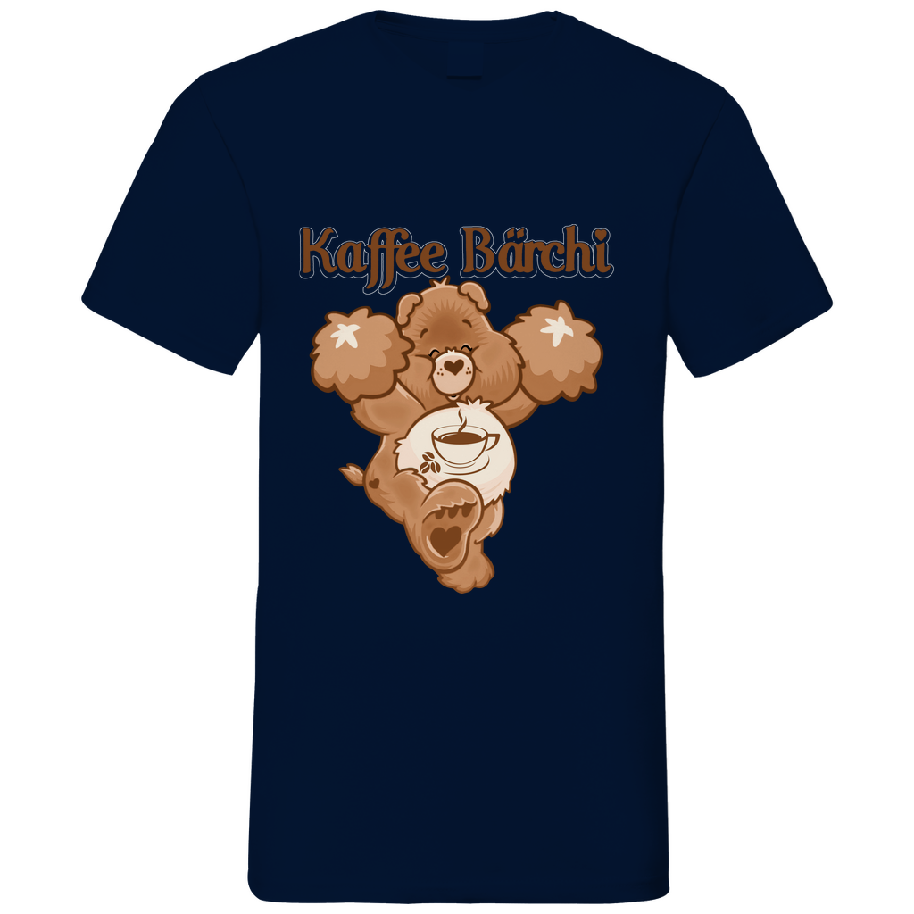 Kaffee Bärchi - Glücksbärchi - Herren V-Neck Shirt