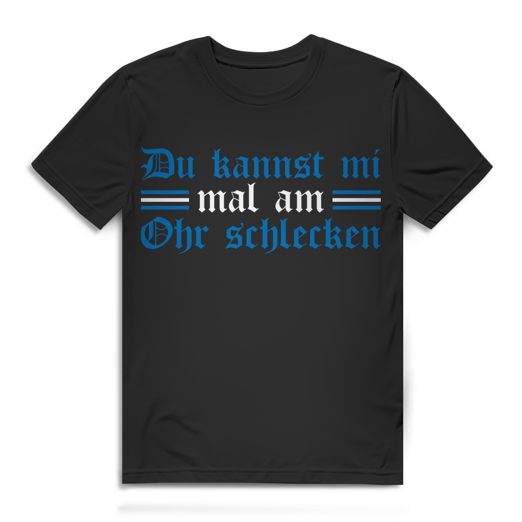 T-Shirt Du kannst mi mal am Ohr schlecken – frecher bayerischer Spruch Herren Black