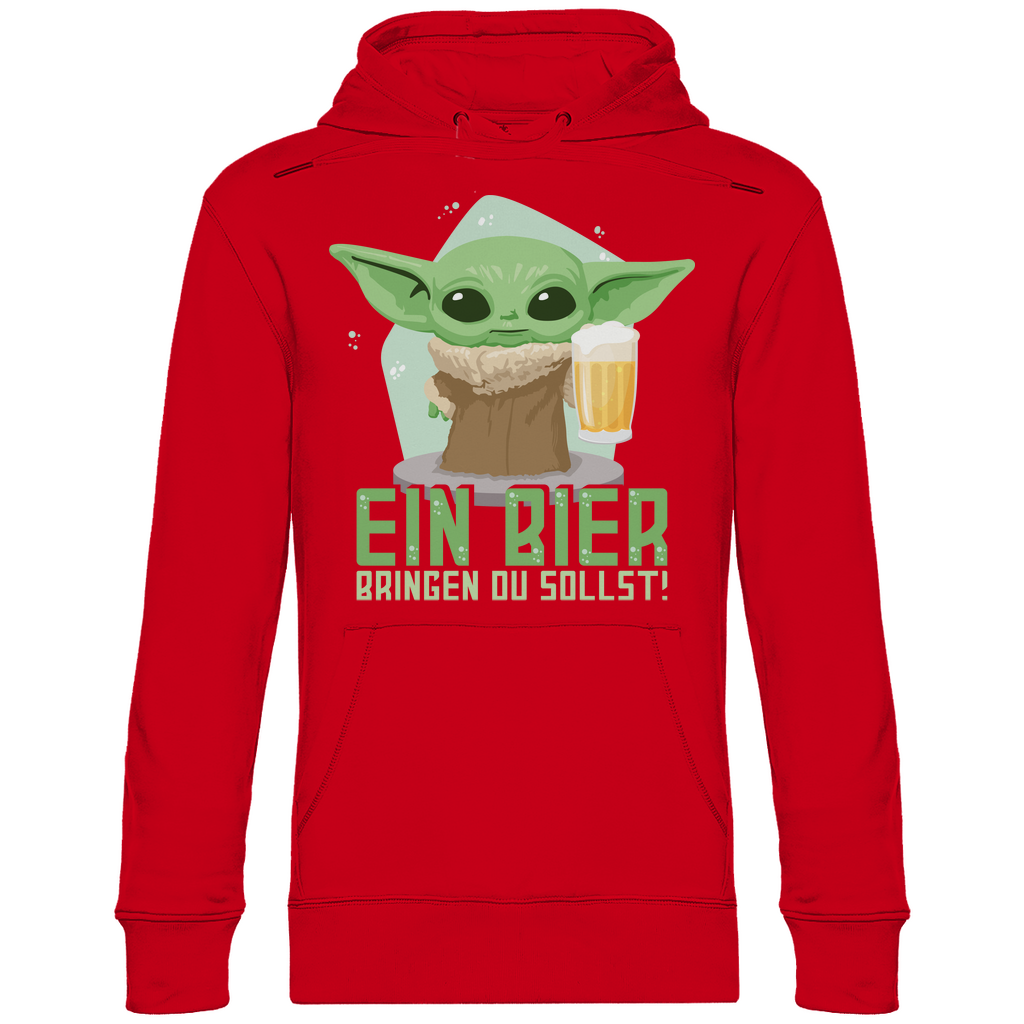 Ein Bier bringen du sollst Baby Yoda Grogu - Unisex Hoodie