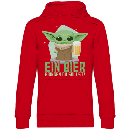 Ein Bier bringen du sollst Baby Yoda Grogu - Unisex Hoodie