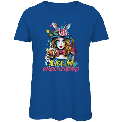 Alice im Rauschzustand Bunt - Damen Premium Bio T-Shirt Royal Blue
