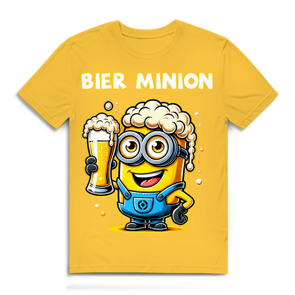 Lustiges Bier Minion Herren Bio T-Shirt – Perfekt für Bierliebhaber