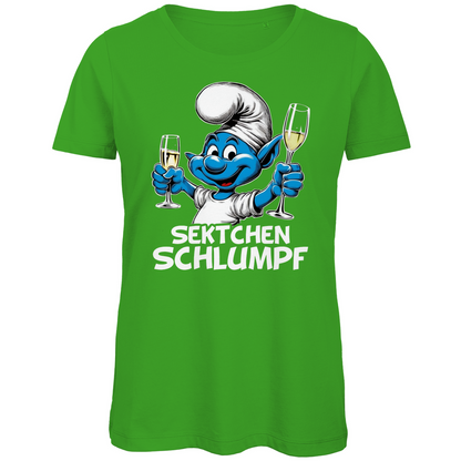 Sektchen Schlumpf Grafik - Damen Premium Bio T-Shirt Real Green