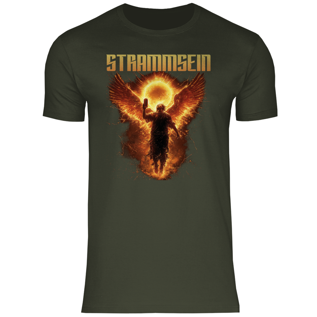 Strammsein Du Ich Wir Bier - Herren Shirt Urban Khaki