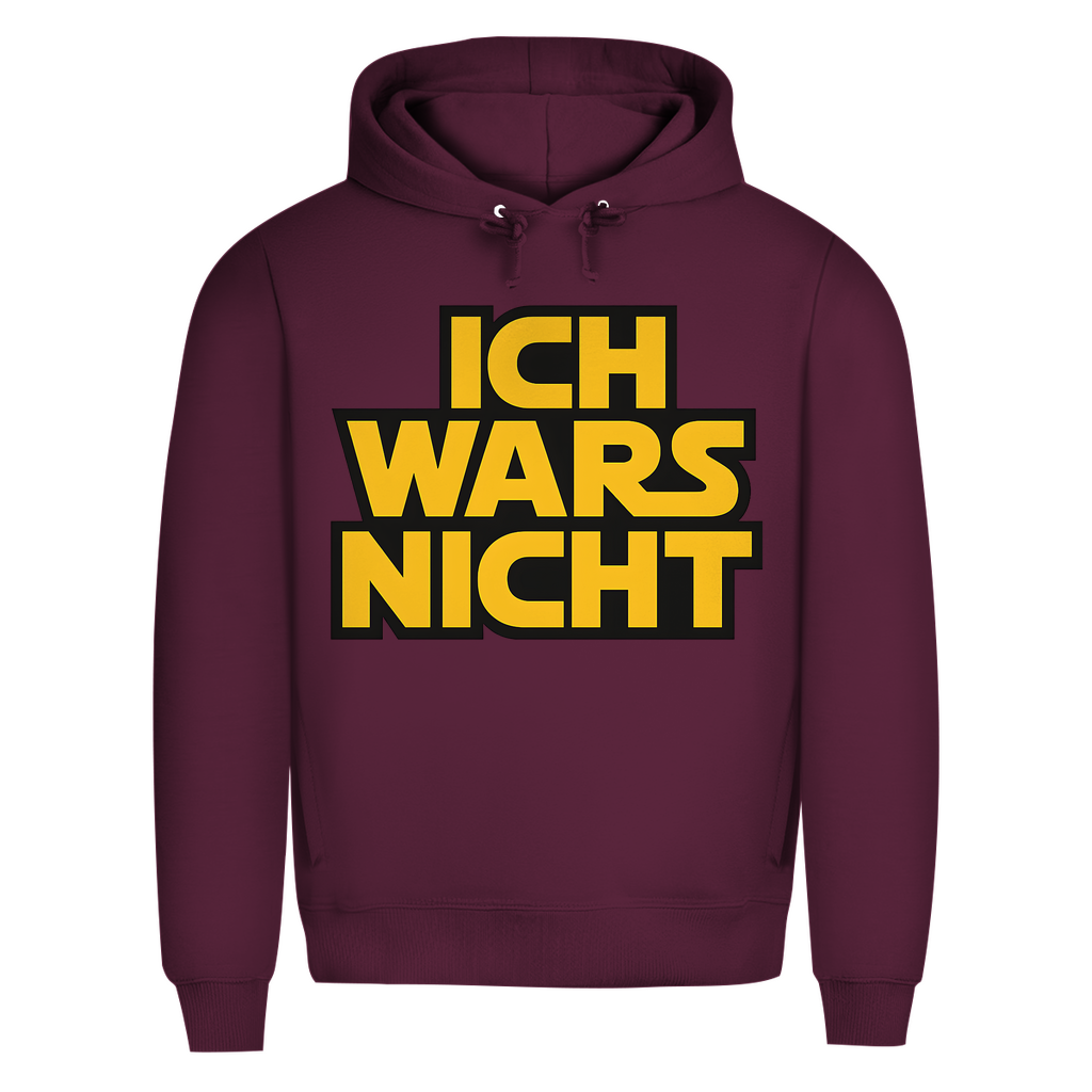Star Wars Parodie Hoodie Herren Ich Wars Nicht Bio Burgundy