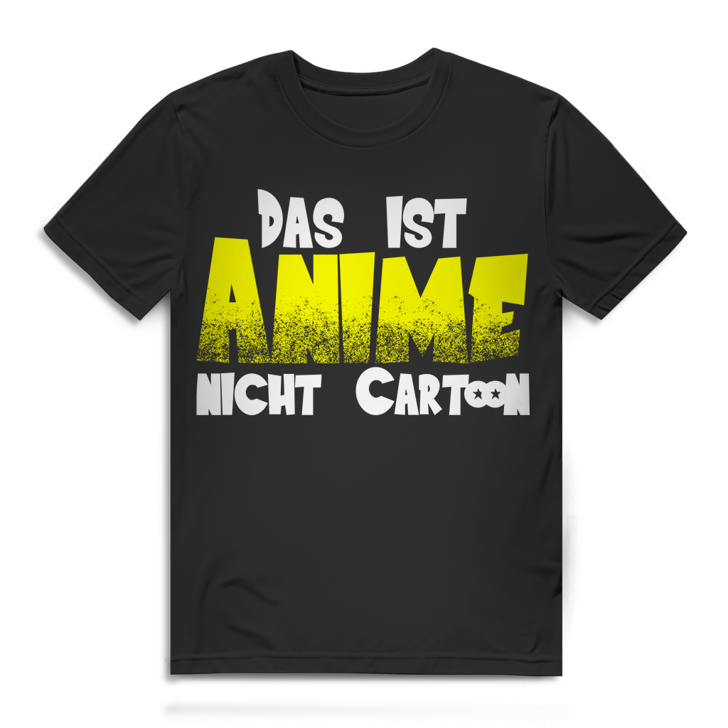 Herren T-Shirt Das ist Anime nicht Cartoon Spruch Bio Baumwolle Black