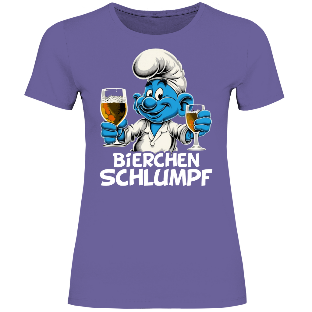 Bierchen Schlumpf Grafik - Damenshirt