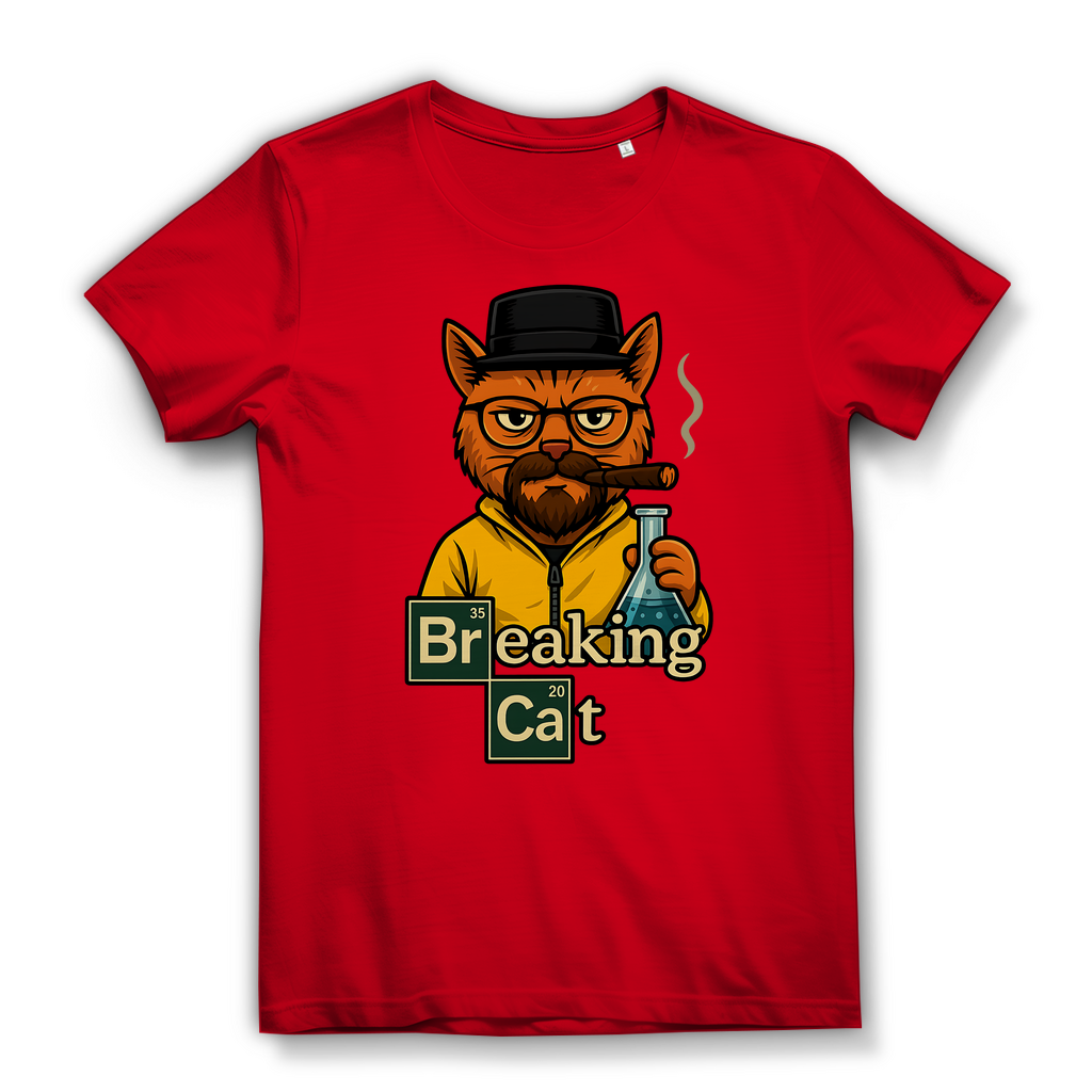 Breaking Bad Breaking Cat Katze - Damen Premium Bio T-Shirt Red