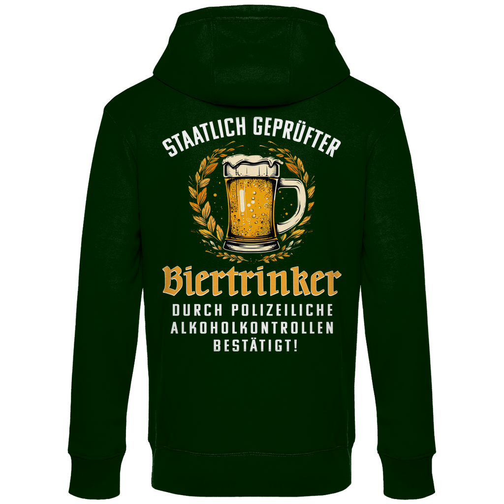 Staatlich geprüfter Biertrinker - Unisex Hoodie Forest Green