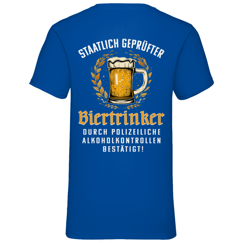 Staatlich geprüfter Biertrinker - Herren V-Neck Shirt Royal Blue