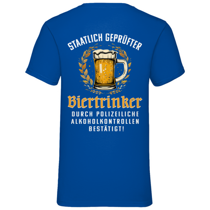 Staatlich geprüfter Biertrinker - Herren V-Neck Shirt