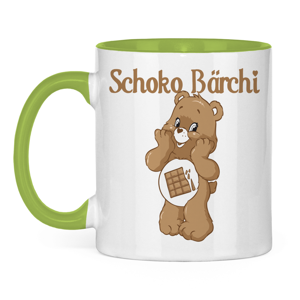 Schoko Bärchi - Glücksbärchi - Tasse zweifarbig Light Green