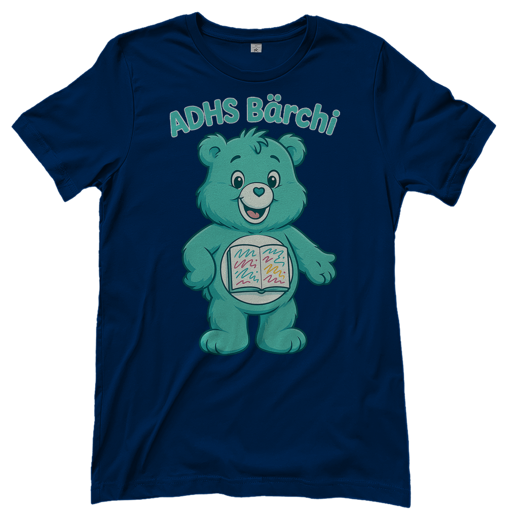 ADHS Bärchi - Glücksbärchi - Damen T-Shirt Navy