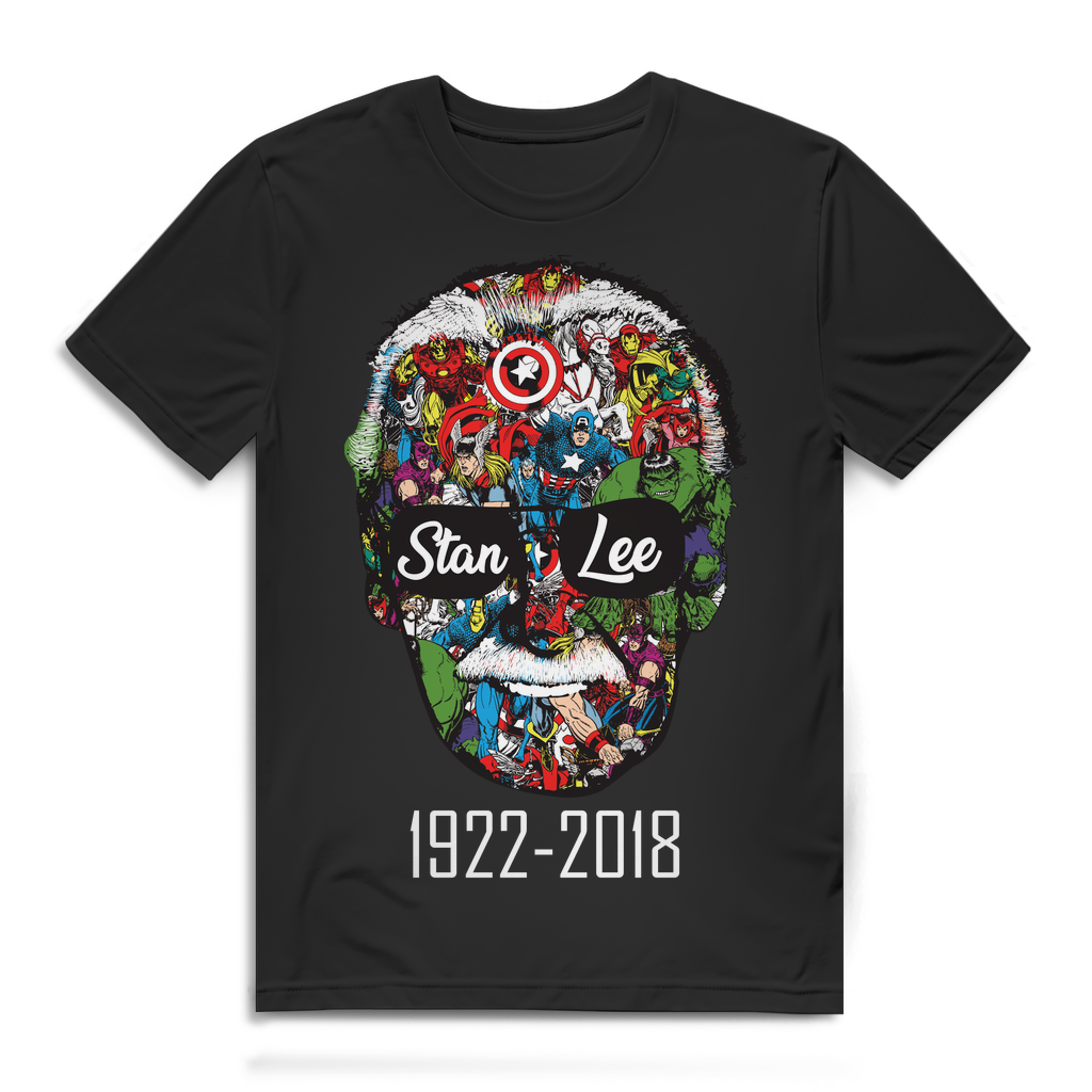 Stan Lee Tribute Shirt Herren – Heldenhafte Legende für echte MCU Comic-Fans Black