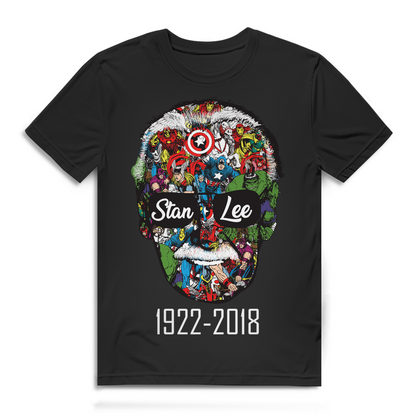 Stan Lee Tribute Shirt Herren – Heldenhafte Legende für echte MCU Comic-Fans Black