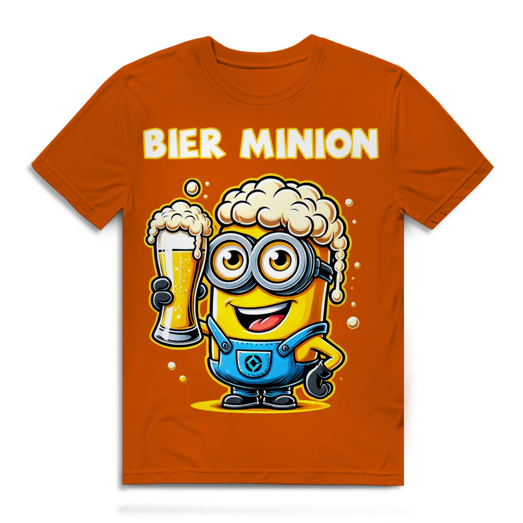 Lustiges Bier Minion Herren Bio T-Shirt – Perfekt für Bierliebhaber