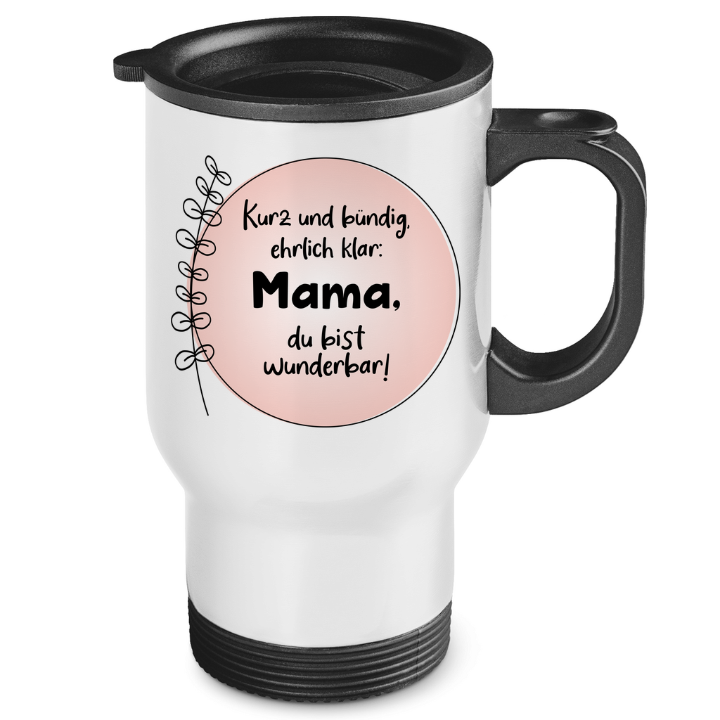 Mama du bist wunderbar! - Edelstahl-Thermobecher White One size