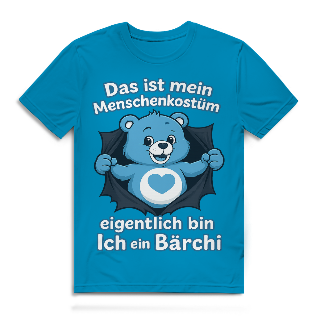 Herren Premium Bio T-Shirt Menschenkostüm eigentlich bin ich ein Bärchi Atoll