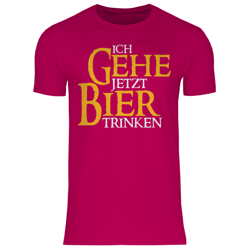 Ich gehe jetzt Bier trinken HDR - Beidseitiger Druck - Herren Shirt