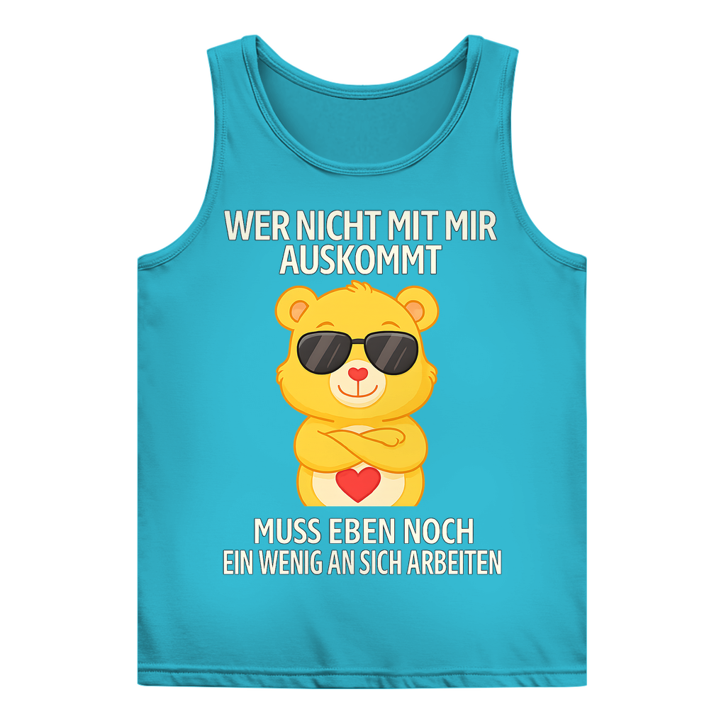 Damen Basic Tank Top Muss an sich Arbeiten Glücksbärchi