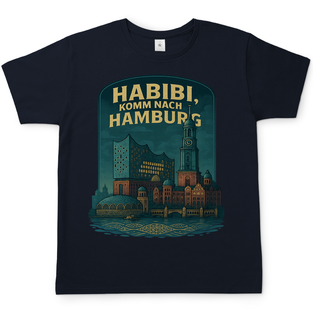 Habibi komm nach Hamburg - Herren T-Shirt Navy