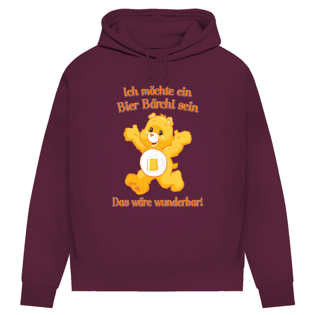 Damen Premium Bio Hoodie Ich möchte ein Bier Bärchi sein das wäre wunderbar! Burgundy