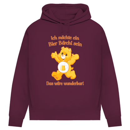 Damen Premium Bio Hoodie Ich möchte ein Bier Bärchi sein das wäre wunderbar! Burgundy