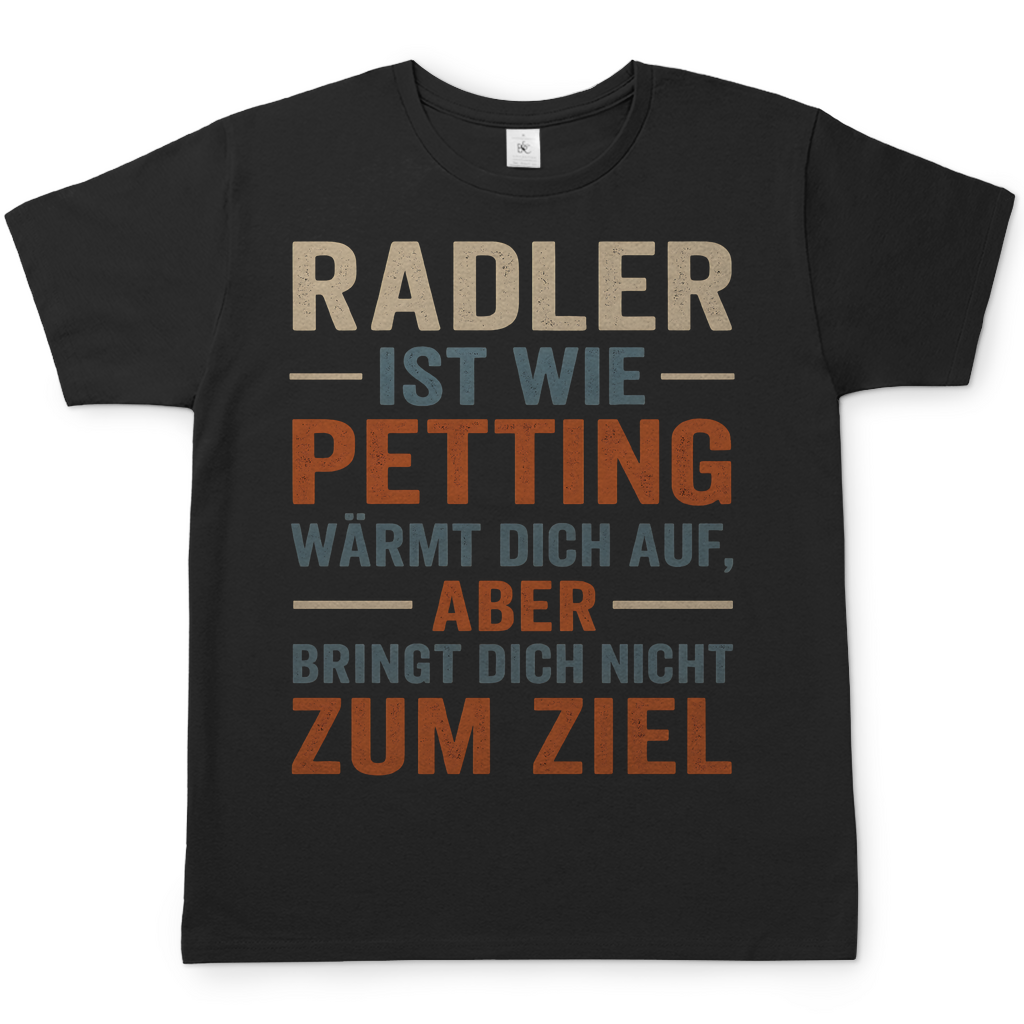 Radler ist wie Petting - Herren T-Shirt Black