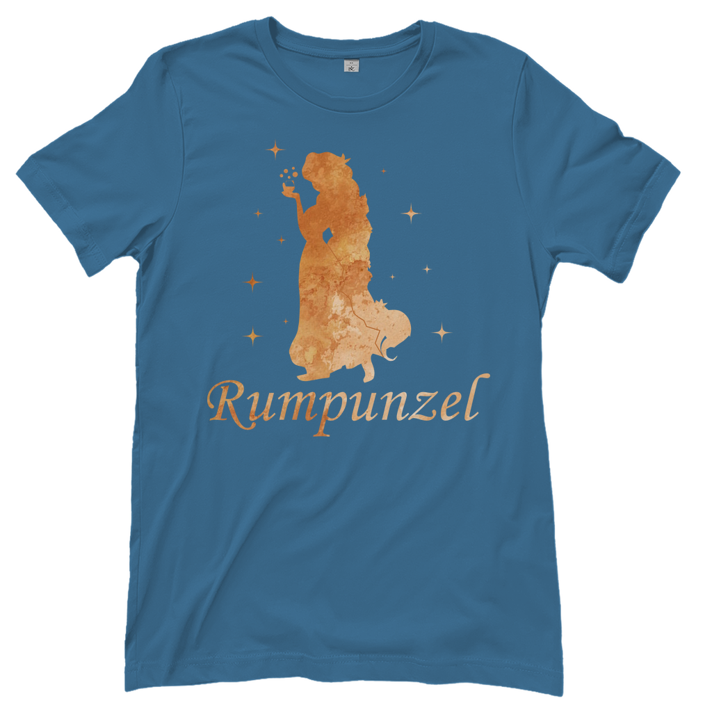 Rumpunzel - Prinzessin Aquarell - Damenshirt Stone Blue