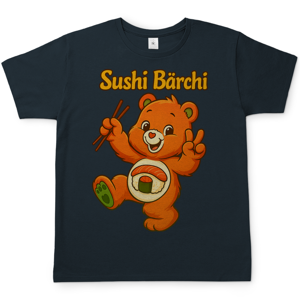 Sushi Bärchi - Glücksbärchi - Herren T-Shirt Dark Grey Solid