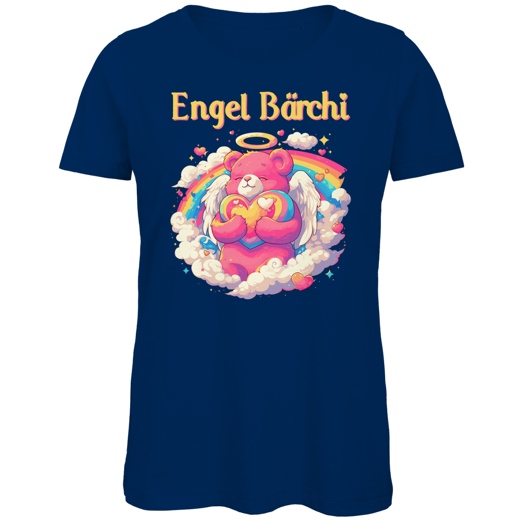 Engel Bärchi - Glücksbärchi - Damen Premium Bio T-Shirt Navy