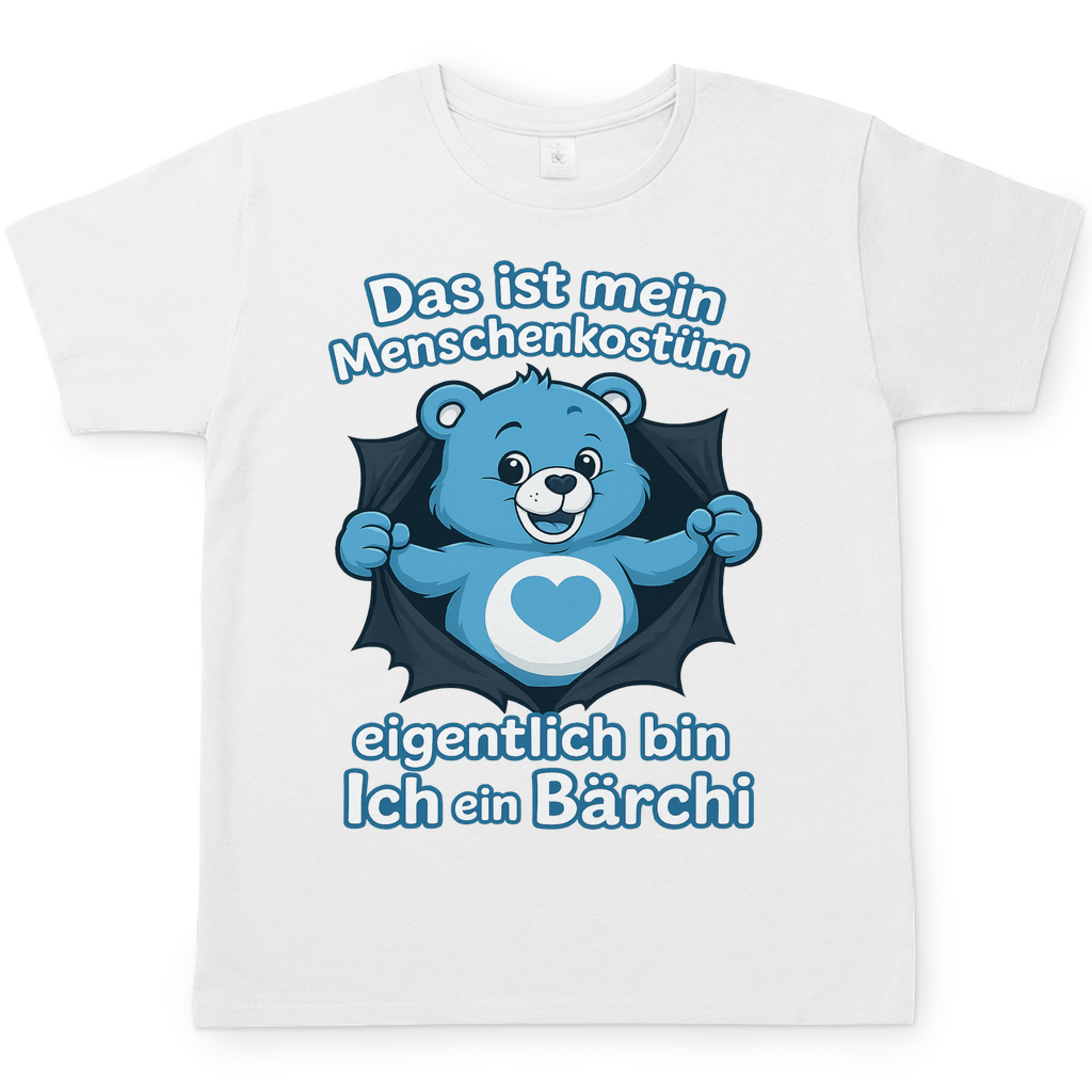 Herren T-Shirt Menschenkostüm eigentlich bin ich ein Bärchi White
