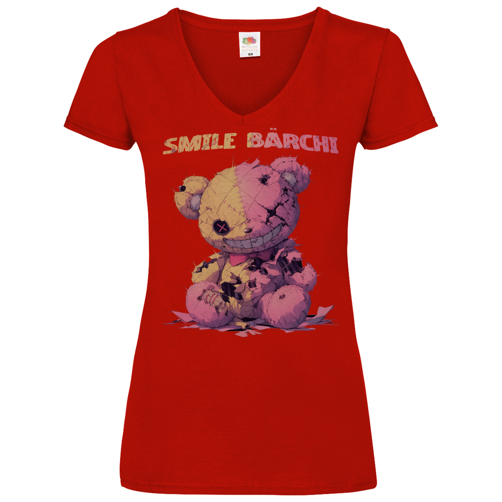 Smile Bärchi - V-Neck Damenshirt