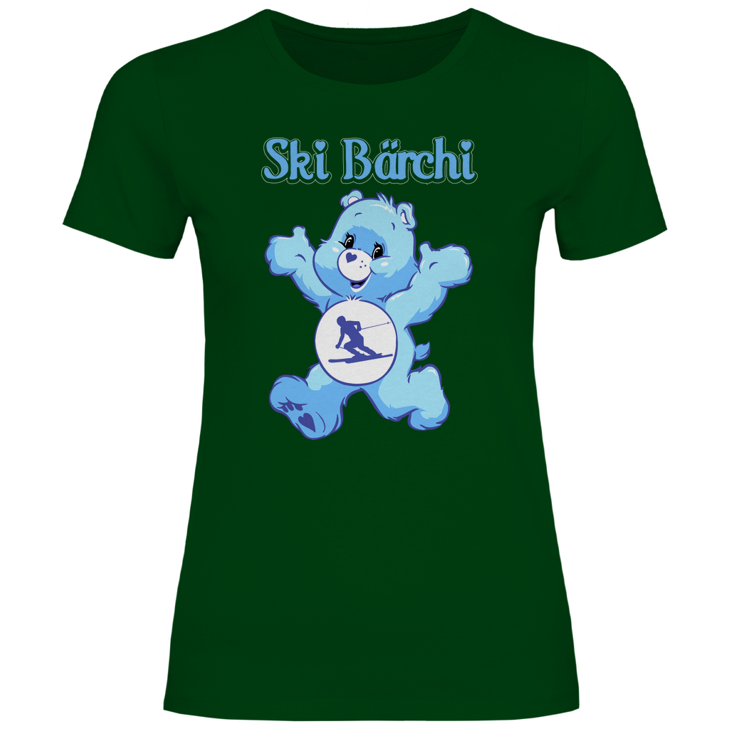 Ski Bärchi - Glücksbärchi - Damenshirt Bottle Green