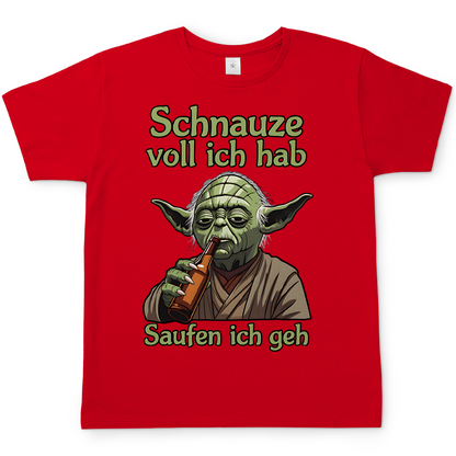 Herren T-Shirt Yoda Schnauze Voll Ich Hab Saufen Ich Geh Red