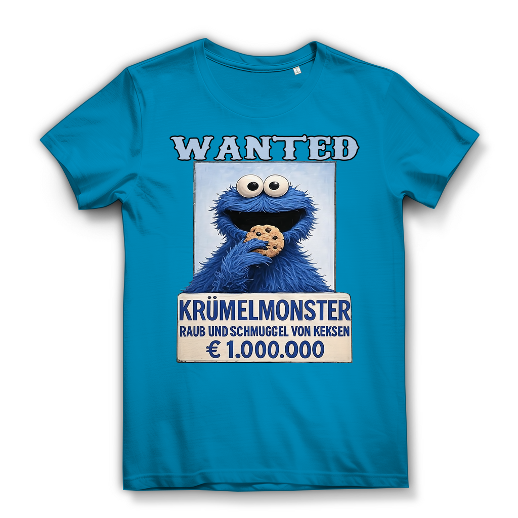 Wanted Krümelmonster Raub und Schmuggel von Keksen - Damen Premium Bio T-Shirt Atoll