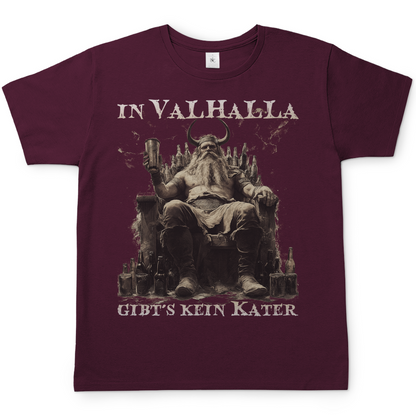 In Valhalla gibt´s kein Kater - Herren Shirt Burgundy