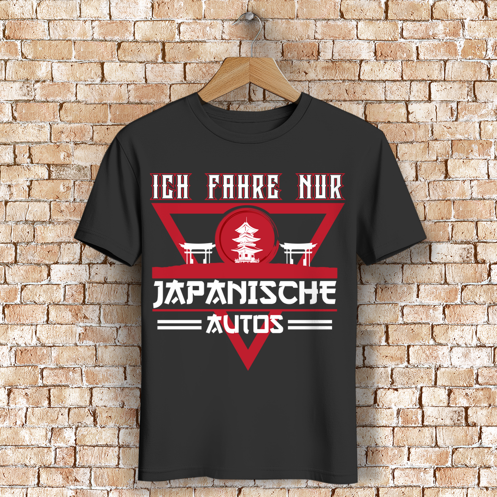 Ich fahre nur japanische Autos – JDM T-Shirt für Männer – Bio Baumwolle