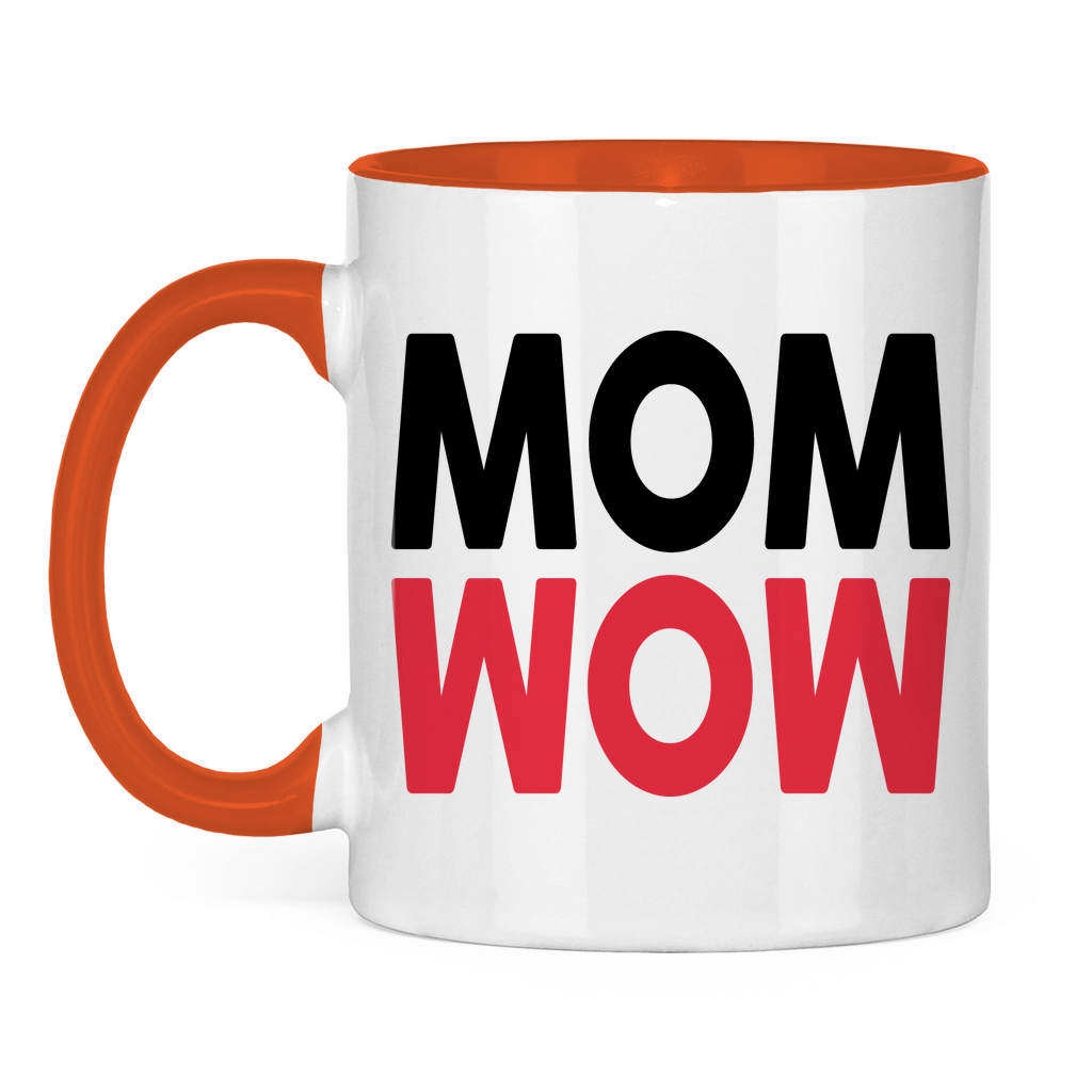 MOM WOW - Tasse zweifarbig Orange