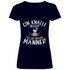 Gin knallt besser als die meisten Männer - V-Neck Damenshirt Deep Navy