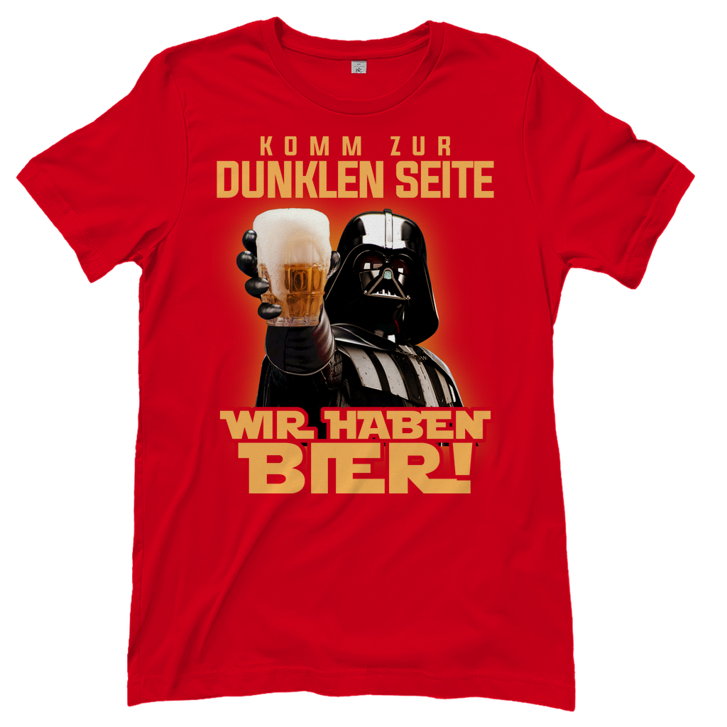 Komm zur dunklen Seite wir haben Bier Darth Vader - Damenshirt Red