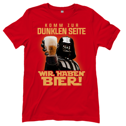 Komm zur dunklen Seite wir haben Bier Darth Vader - Damenshirt Red
