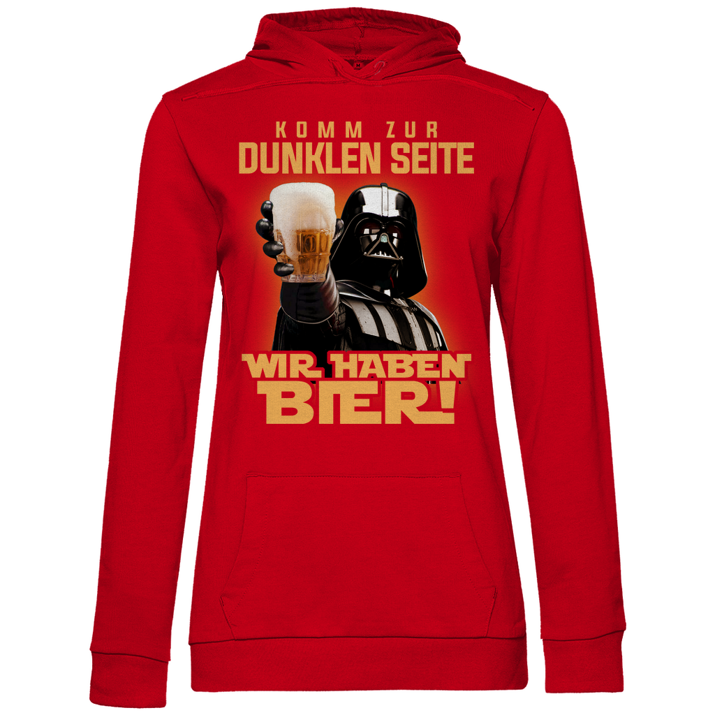 Komm zur dunklen Seite wir haben Bier Darth Vader - Damen Hoodie Red