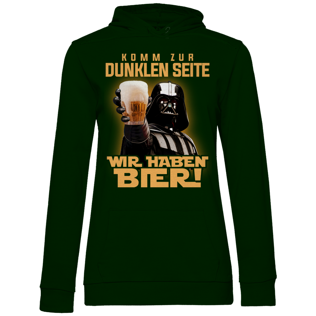 Komm zur dunklen Seite wir haben Bier Darth Vader - Damen Hoodie Forest Green