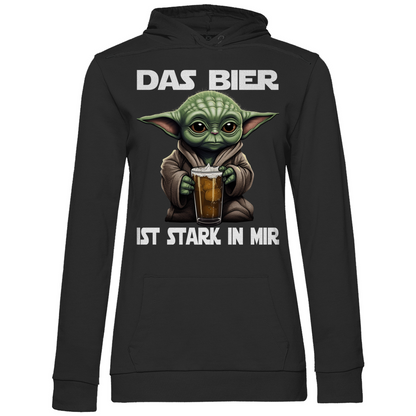 Das Bier ist stark in mir - Baby Yoda Grogu - Damen Hoodie Black