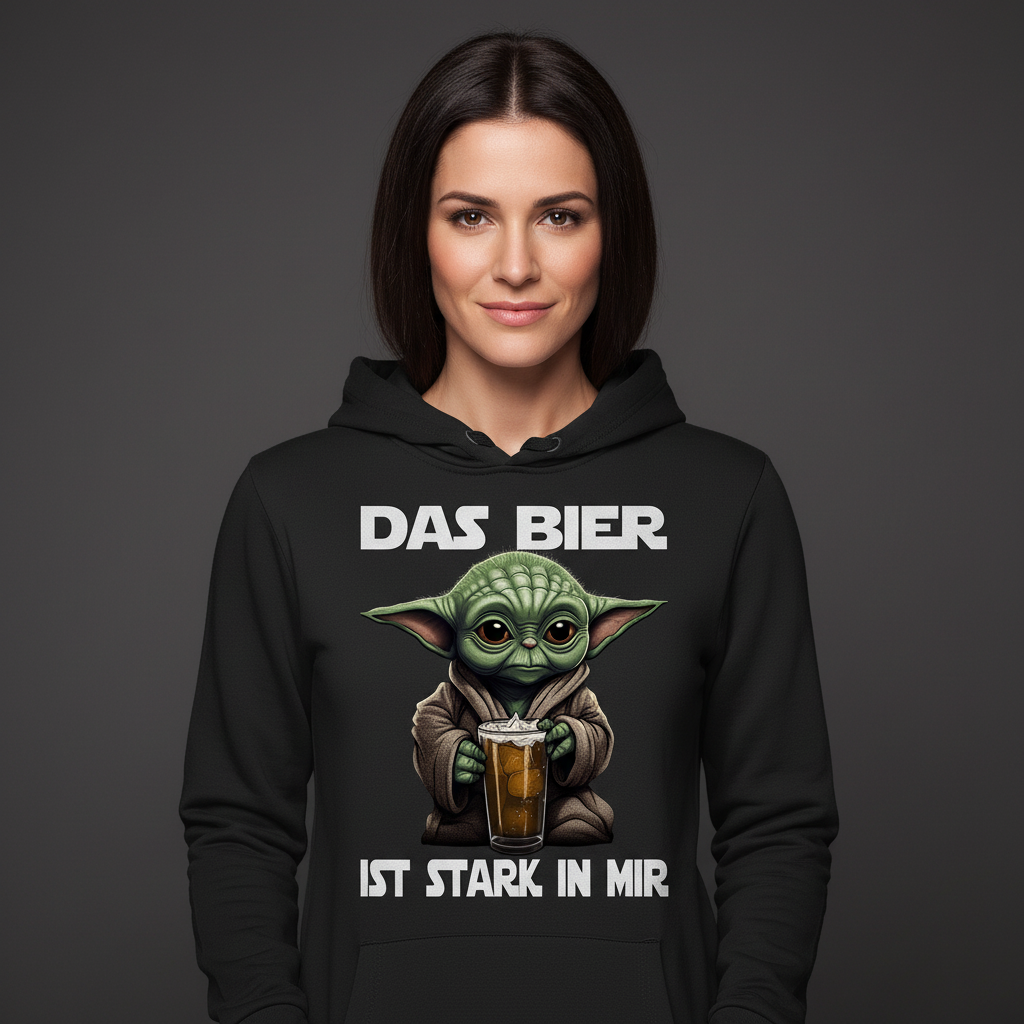Das Bier ist stark in mir - Baby Yoda Grogu - Damen Hoodie