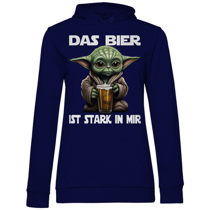 Das Bier ist stark in mir - Baby Yoda Grogu - Damen Hoodie Navy Blue