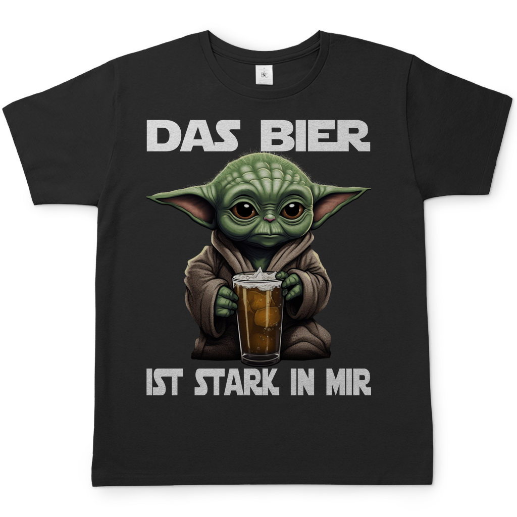 Das Bier ist stark in mir - Baby Yoda Grogu - Herren Shirt Black